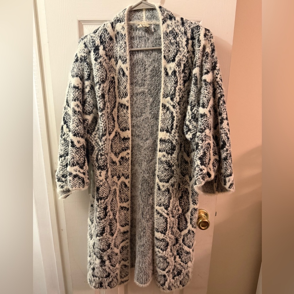 Anthropologie Black and White Cardigan